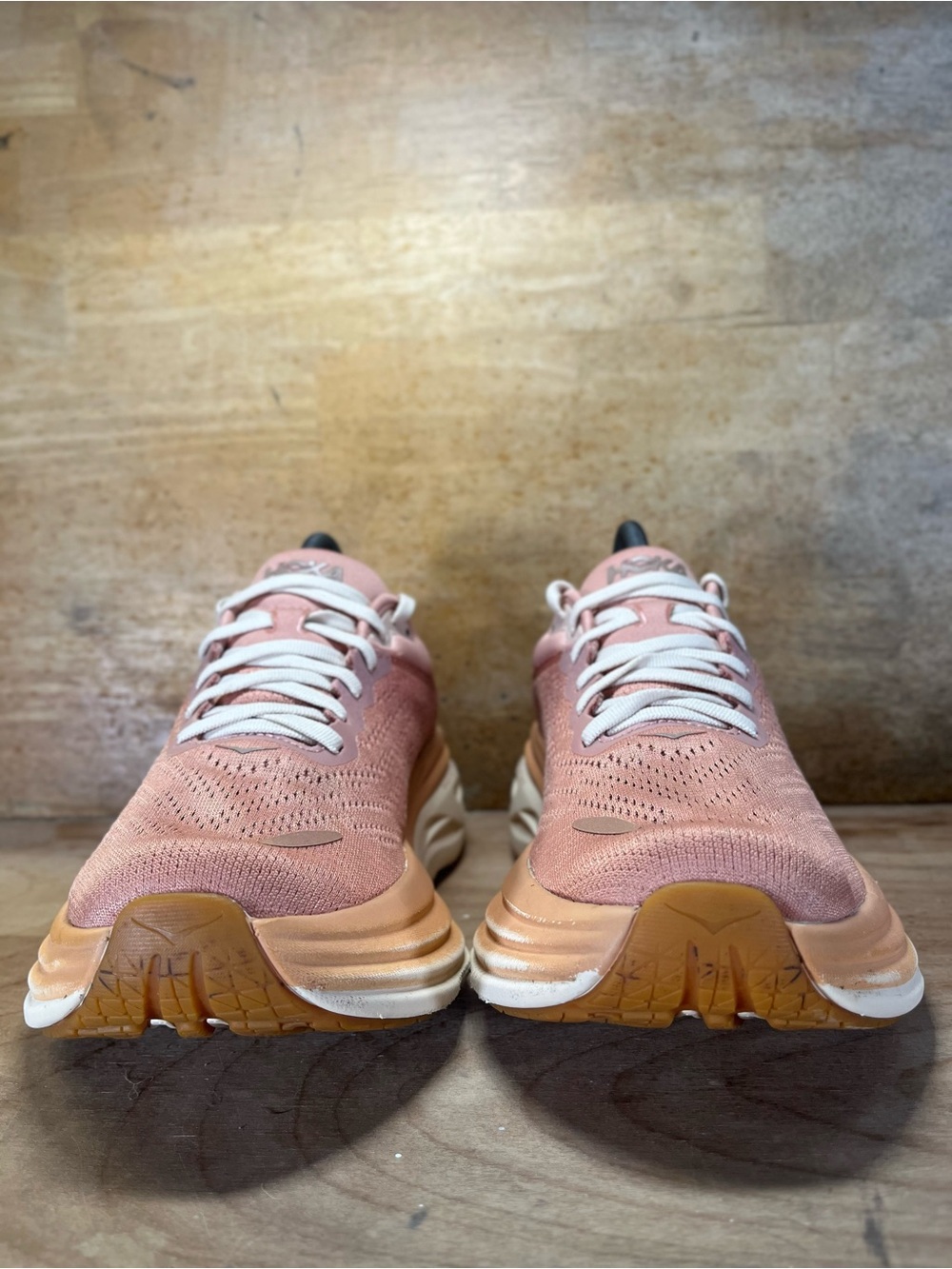 Hoka One One Bondi 8 Womens Size 7.5 Running Shoes Sneakers Sandstone Cream - Picture 2 of 12